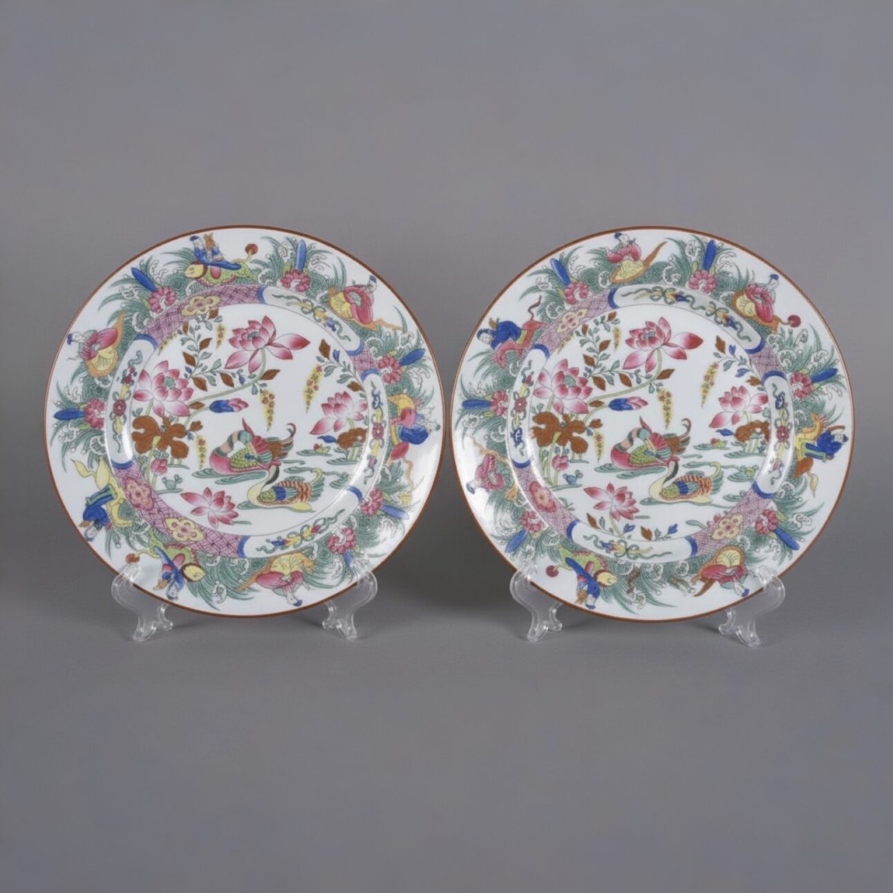 Spode Spring Plates Pair of Spode Porcelain Plates - Adam Calvert Bentley