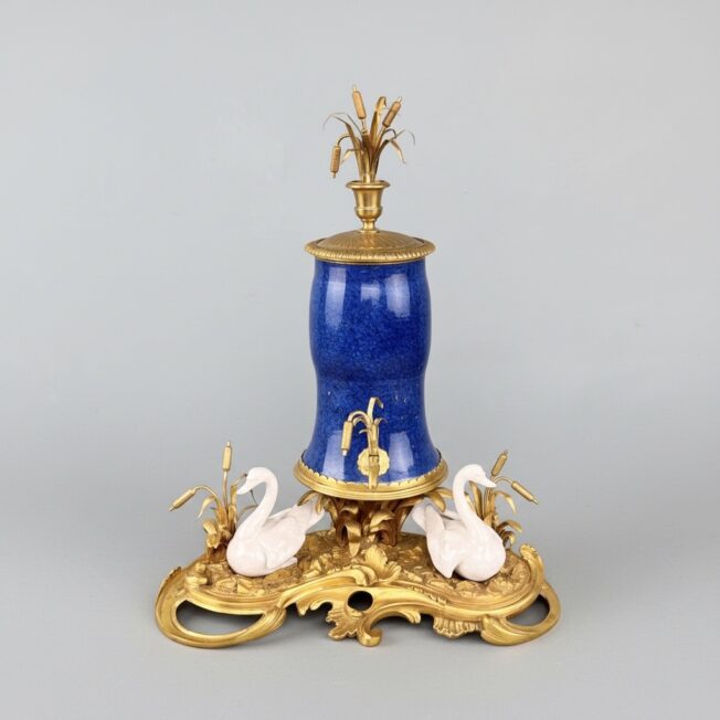 Louis XV Ormolu Mounted, Meissen and Kangxi Porcelain Table Fountain