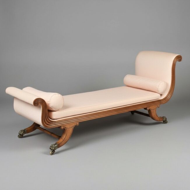 Regency Mahogany Daybed or Chaise Longue