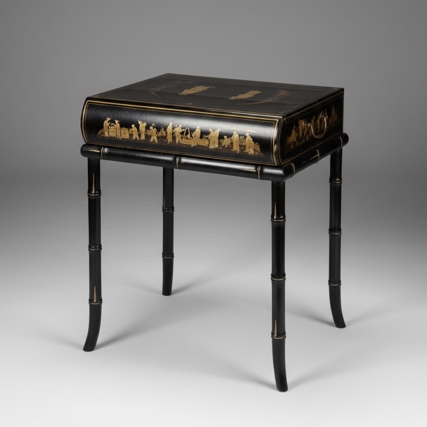 Chinese Export Lacquer Document or Writing Box Chinese Export Lacquer Document or Writing Box
