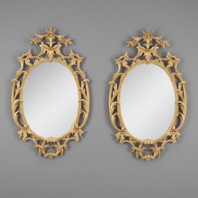 Pair of George II Style Giltwood Mirrors