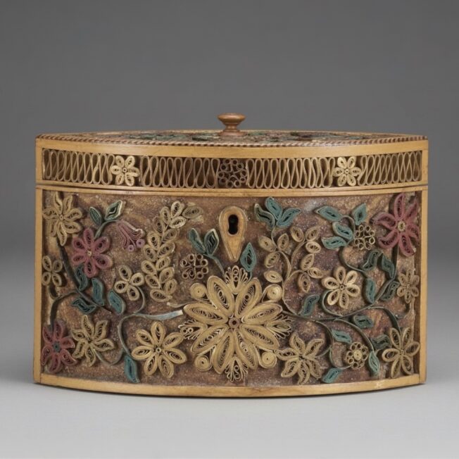 A George III Scroll Paper or Rolled Paper Tea Caddy