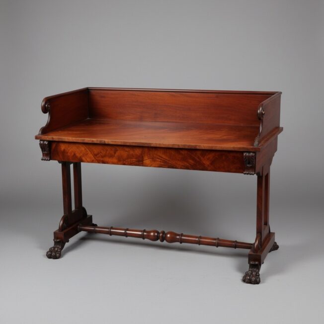 George IV Mahogany Dressing/Writing Table Attributed to Morel & Hughes