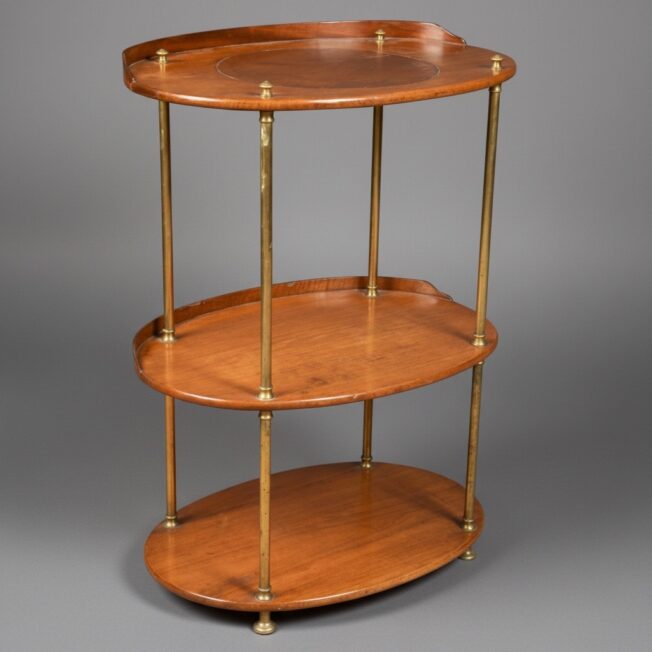 Brass and Mahogany Campaign Wash-Stand