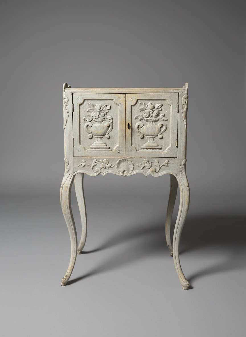 Louis XV Painted Bedside Table Louis XV Painted Bedside Table