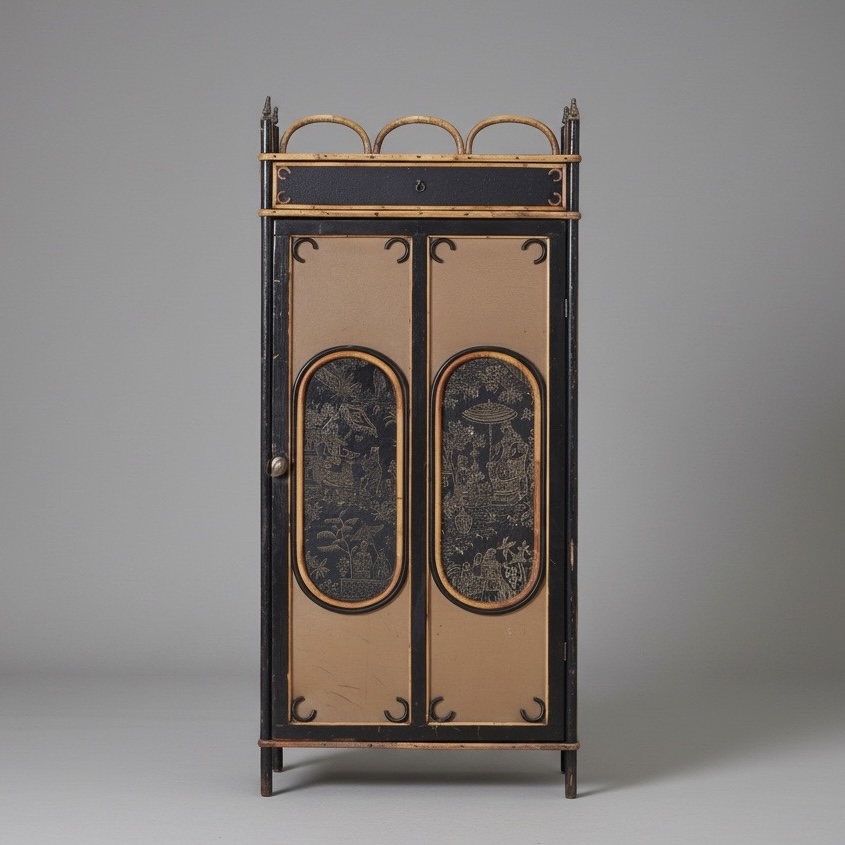 Antique Rattan Cupboard Antique Rattan Cupboard