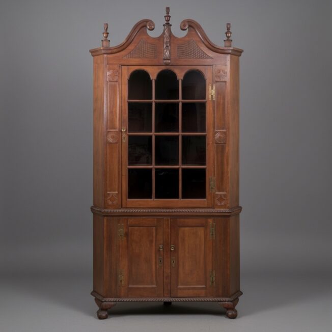 American Cherrywood Corner Cupboard