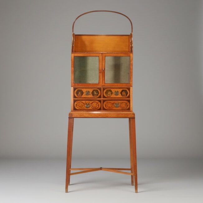 George III Satinwood Cheveret Cabinet