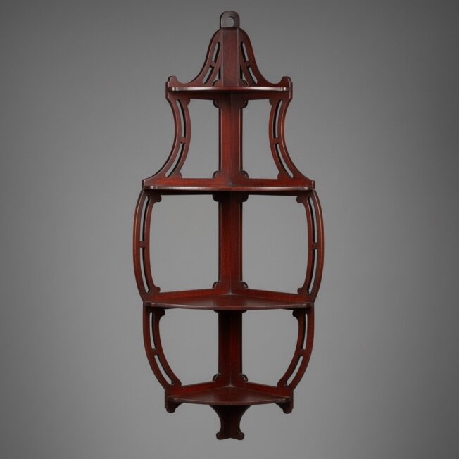 Mahogany Corner Wall Shelves