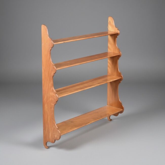 Set of victorian Satin Birch Wall-Shelves