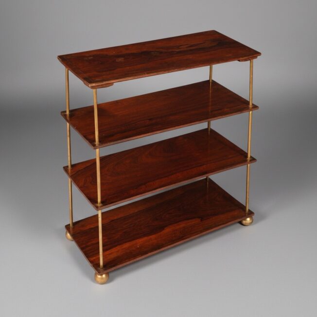 Regency Rosewood and Brass Etagere