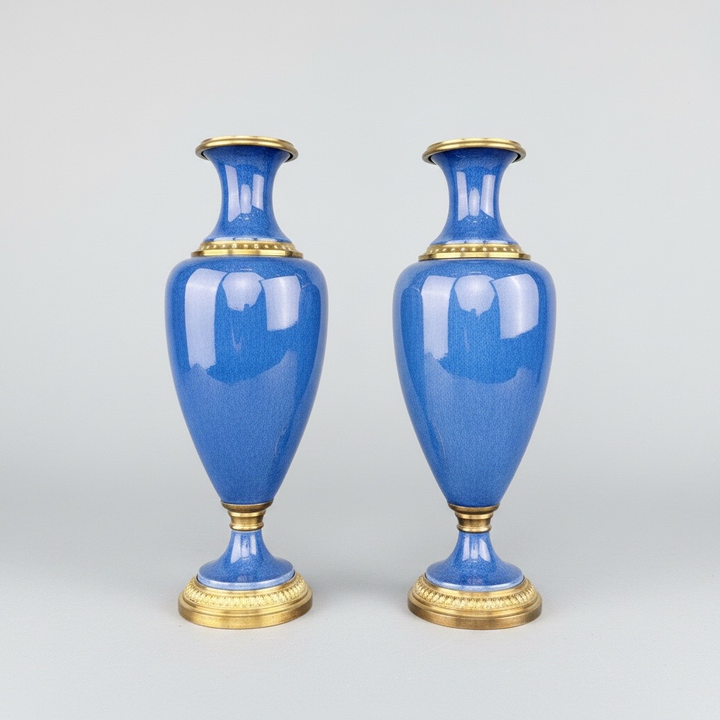 Pair of Sevres Porcelain Vases or Lamps by Paul Milet Pair of Sevres Porcelain Vases or Lamps by Paul Milet