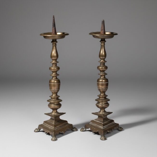 Italian bronze candlesticks