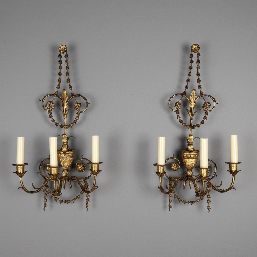 Pair of Tôleware Wall Lights Pair of Tôleware Wall Lights