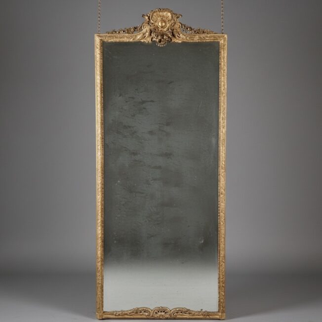 Fine Early Louis XV Carved and Gilded Wood Pier Mirror