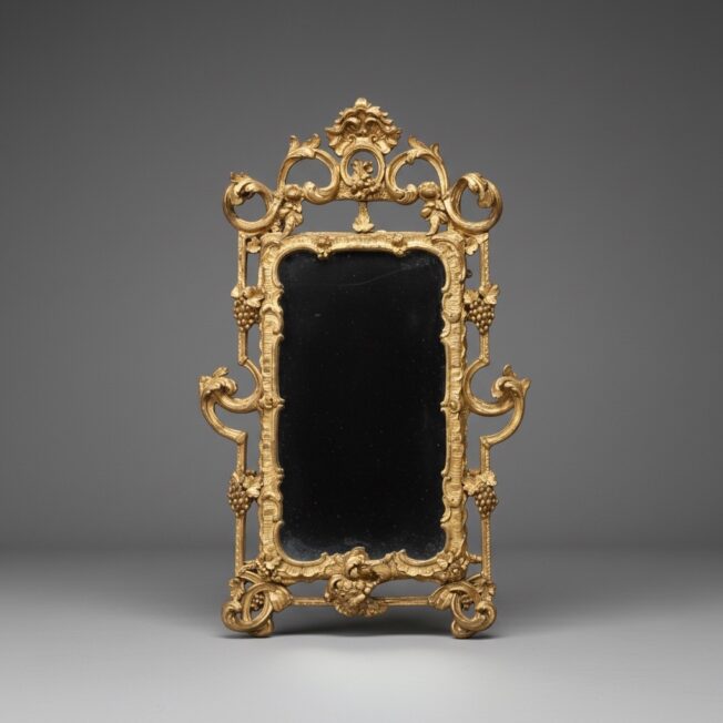 Carved Giltwood and Gesso Mirror