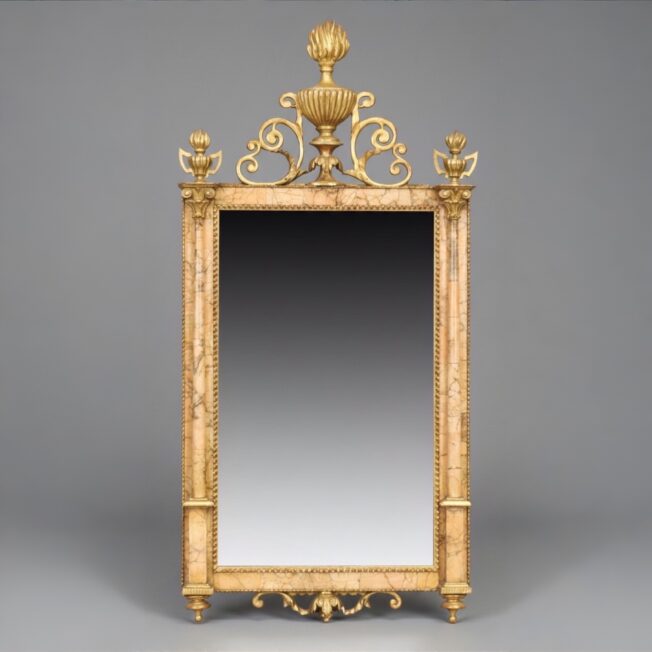 Carlos IV Marble and Giltwood Mirror