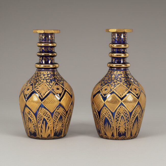 Pair of large flasks