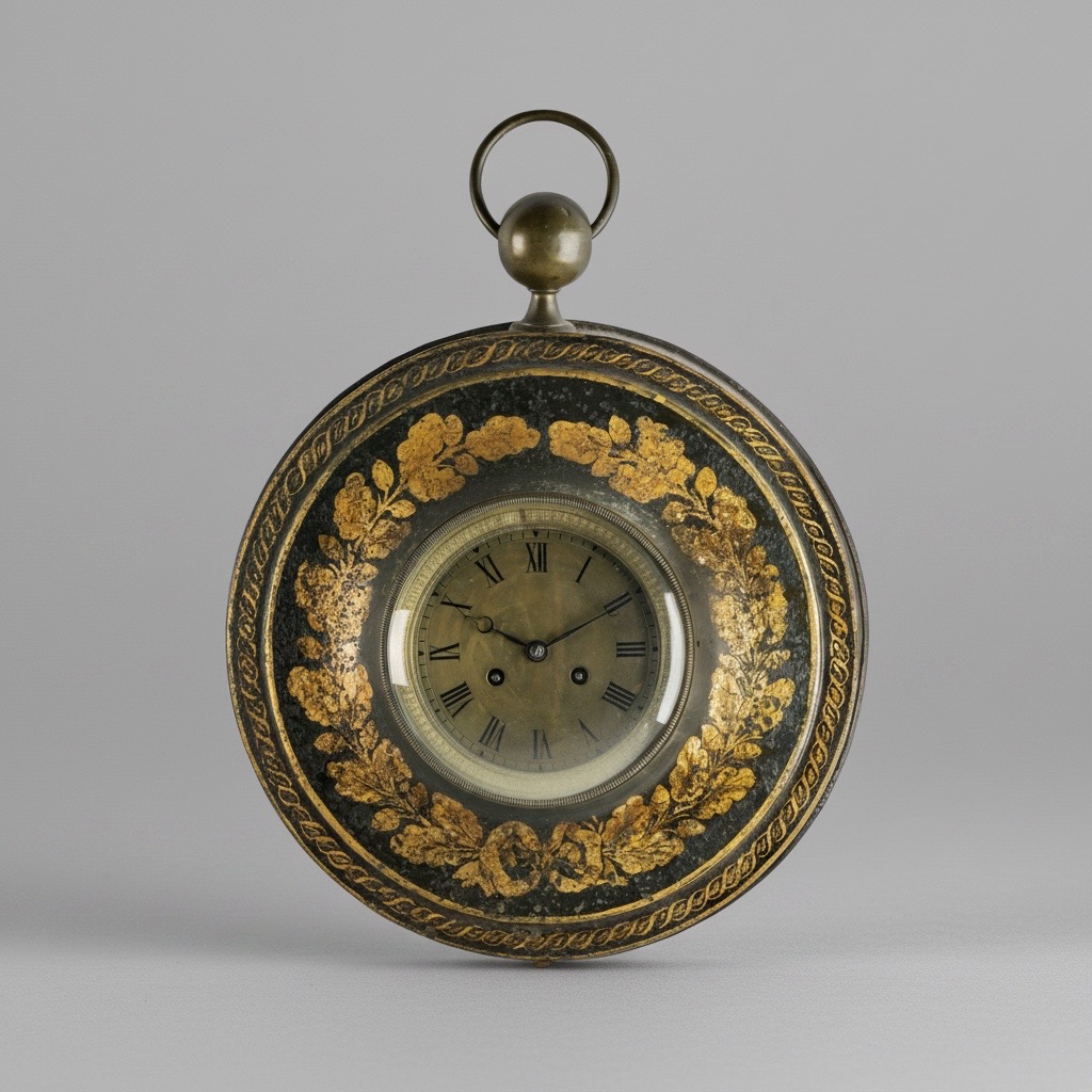 Charles X Tôle Peinte Sedan Clock Charles X Tôle Peinte Sedan Clock
