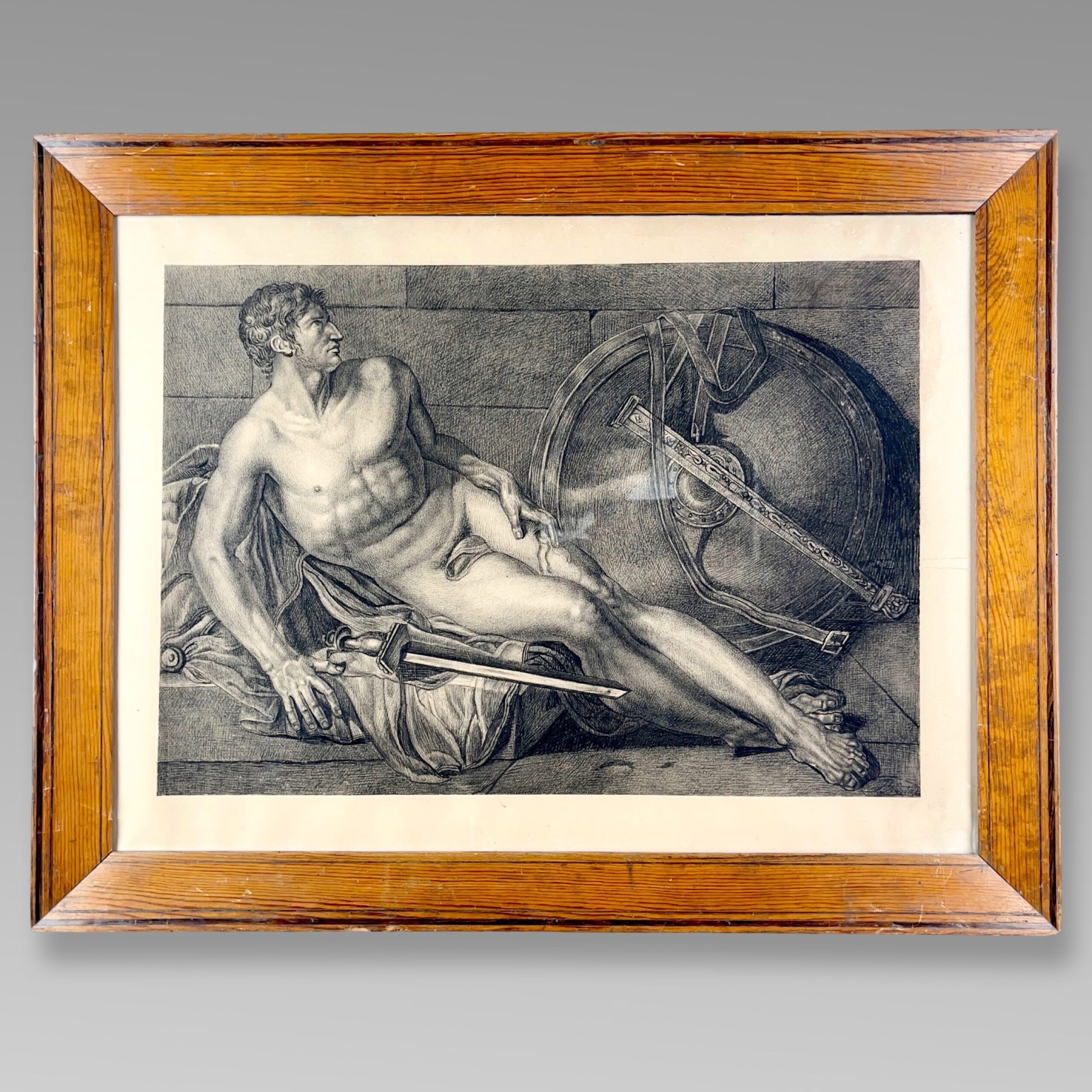 Charcoal Portrait of a Roman Soldier after Germain-Jean Drouais Charcoal Portrait of a Roman Soldier after Germain-Jean Drouais