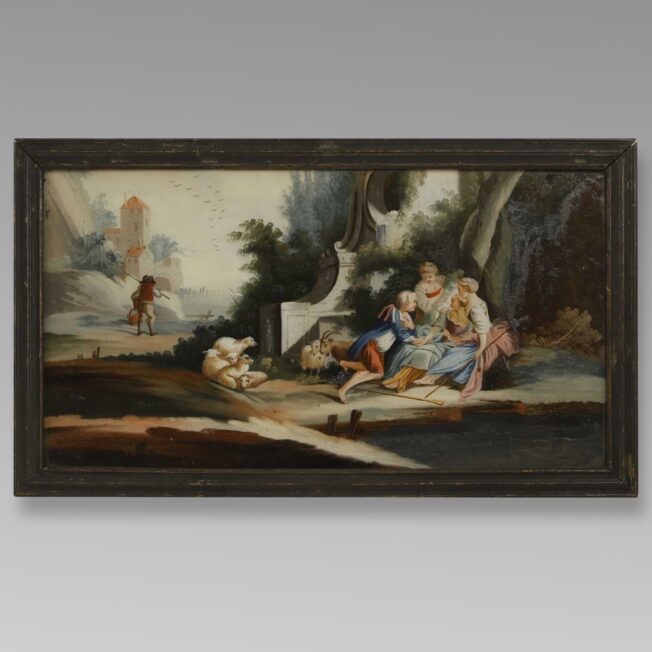 18th Century Reverse Painting-on-Glass