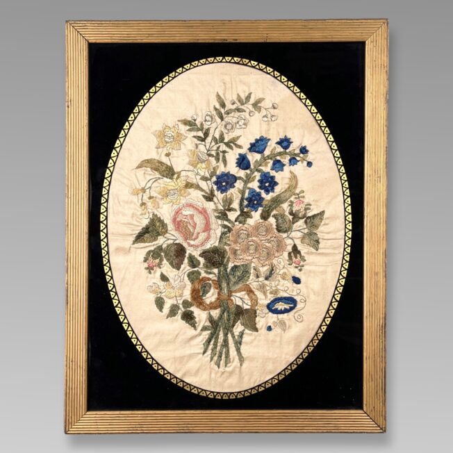 George III Silkwork and Chenille Picture