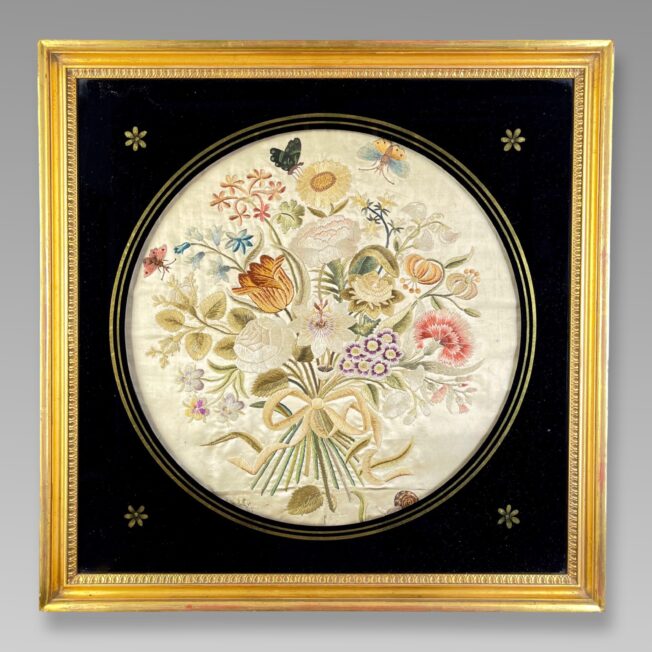 George III Silkwork Picture