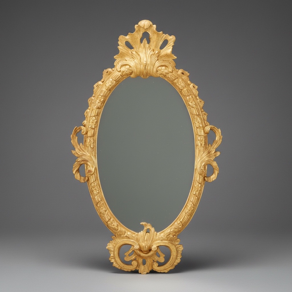 George II Oval Giltwood Mirror George II Oval Giltwood Mirror