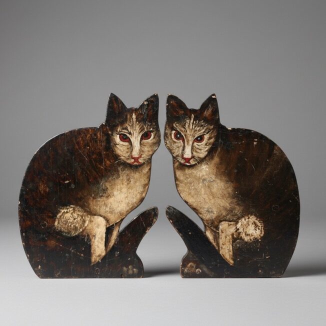 Antique Painted Cat Dummy Boards