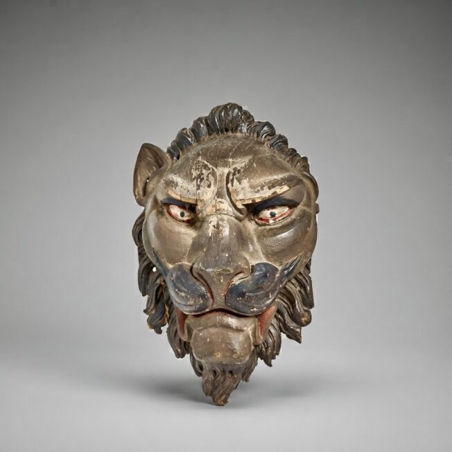 Large 18th Century Carved Lion Mask