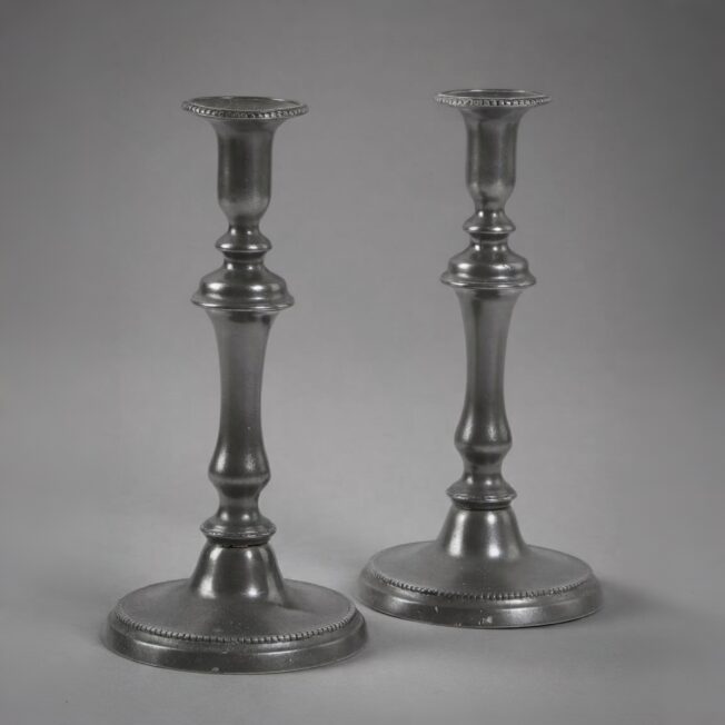 Pair of George III Pewter Candlesticks